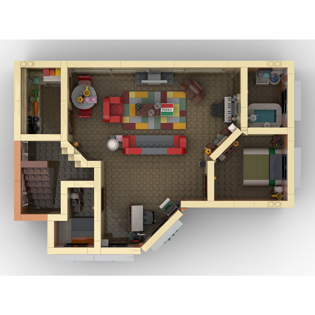 SitComplex 11-Story City Apartment Building Blocks by BrickArtisan