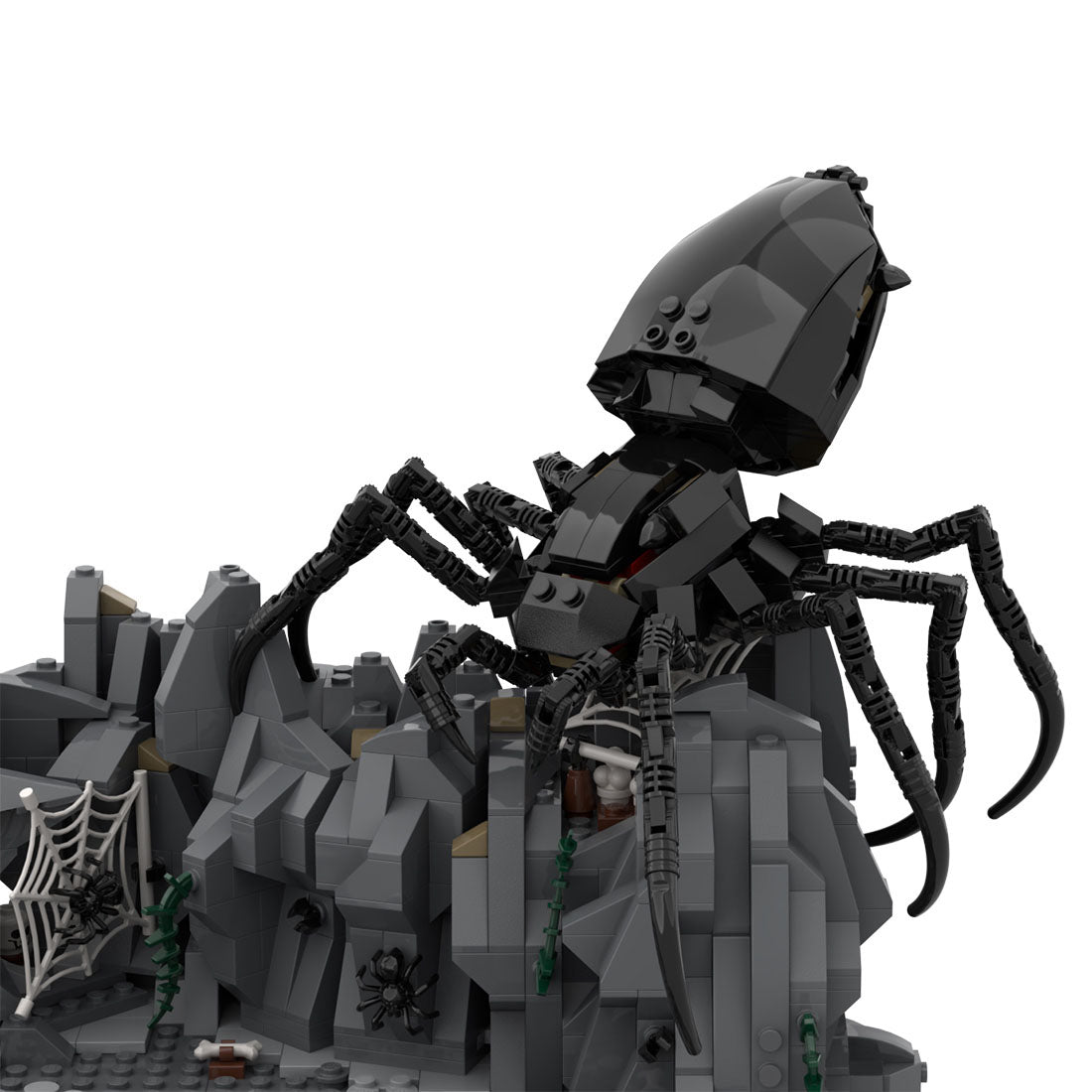 moc-55839 shelob's lair building blocks moc set (2261pcs)