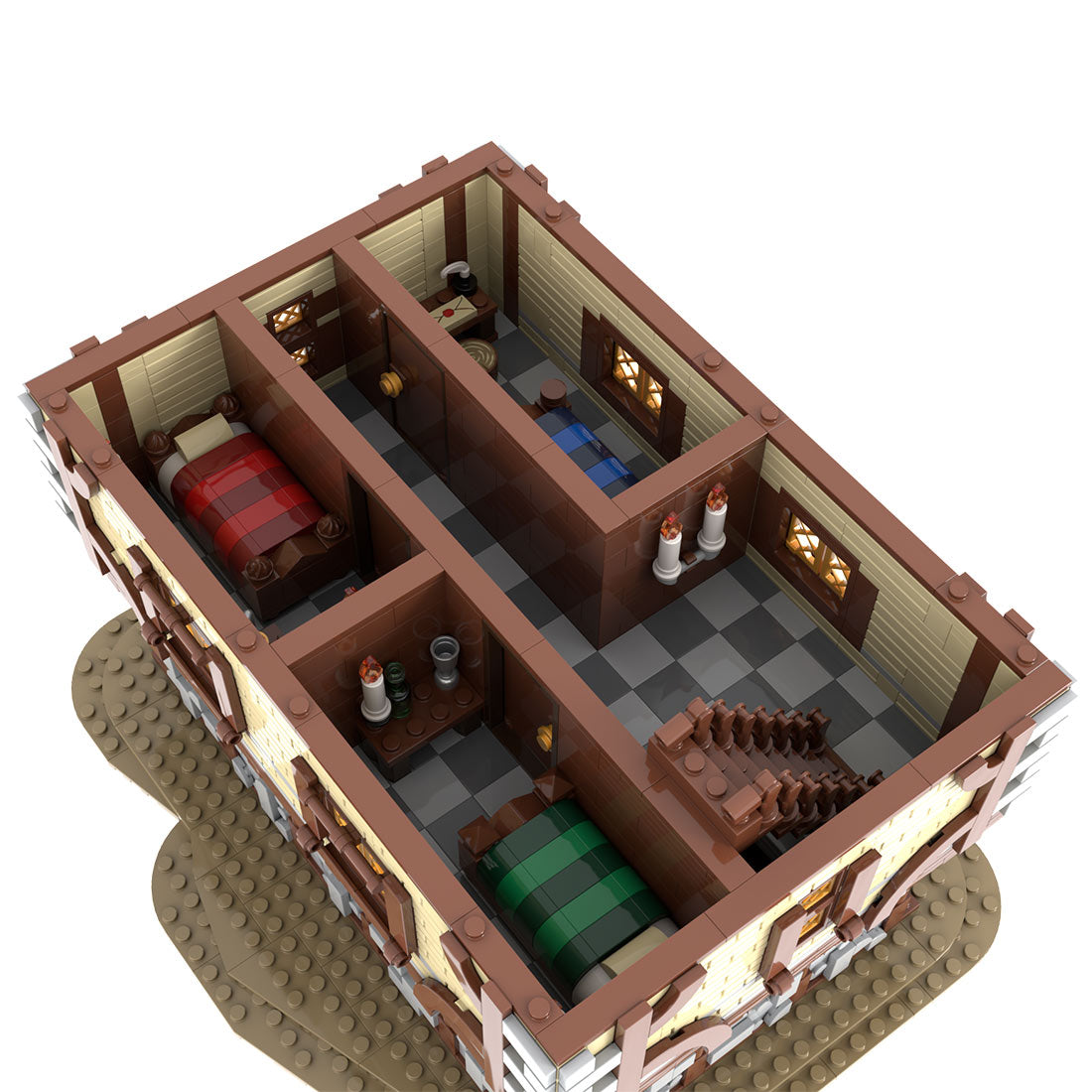 moc-192313 medieval inn building blocks set(3191pcs)