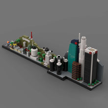 street scene moc los angeles city skyline building blocks set(805pcs) by electricboogalo
