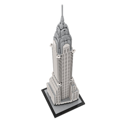 moc-127022 chrysler building 1/800 scale building blocks set (1207pcs)