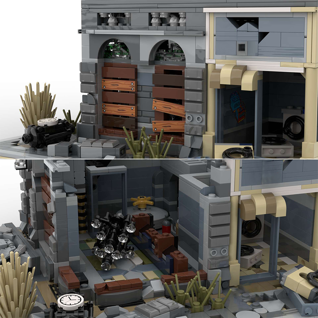 moc-41175 brick bank - apocalypse version building block set (2500pcs)
