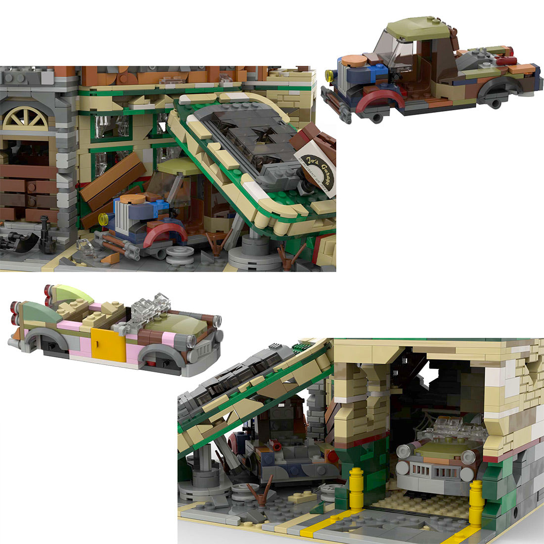 MOC-66422 Corner Garage - Apocalypse Version Building Blocks Set（3065PCS+）