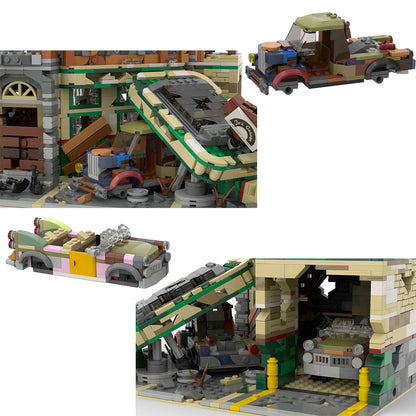 MOC-66422 Corner Garage - Apocalypse Version Building Blocks Set（3065PCS+）