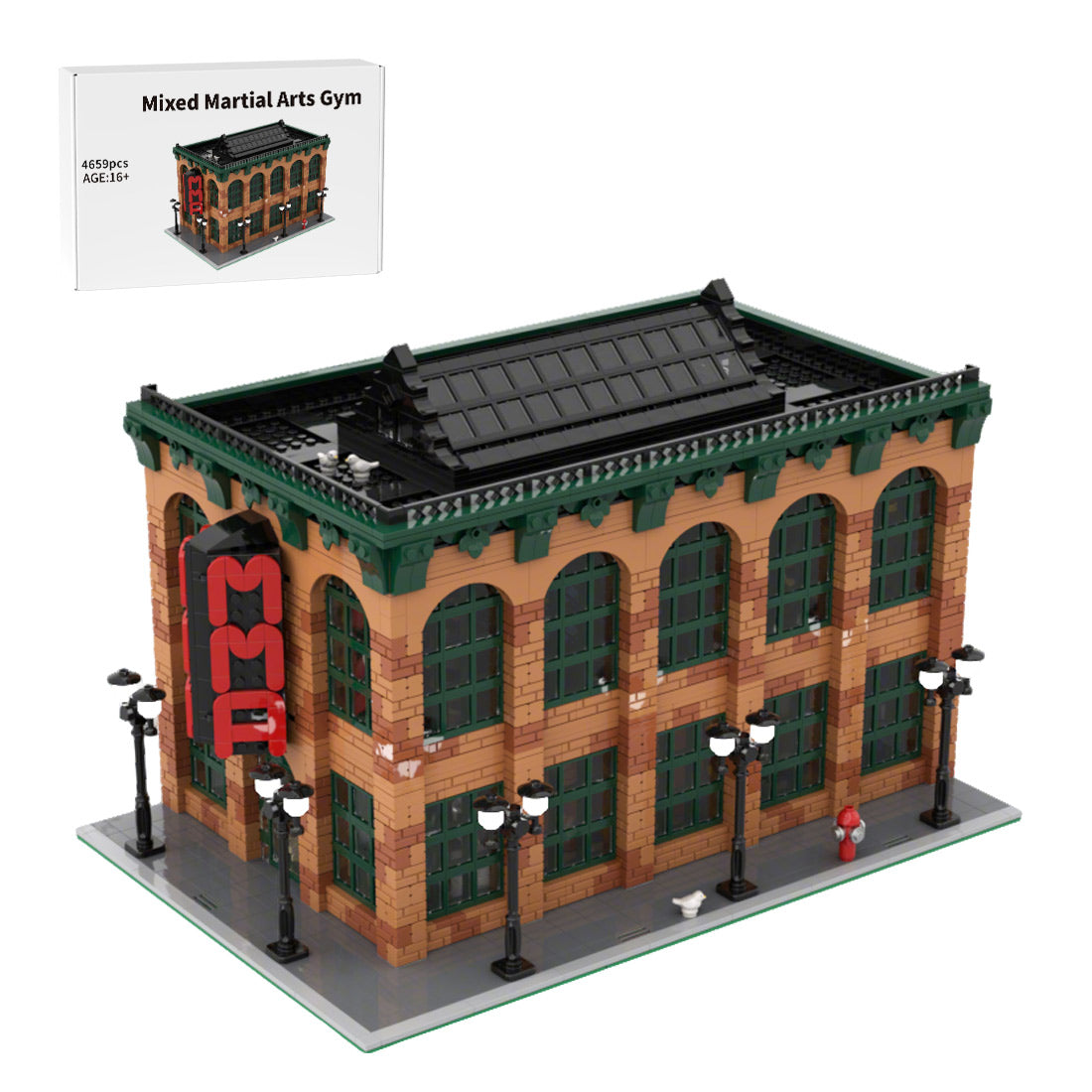 moc-203141 mixed martial arts gym building blocks set (4659pcs)