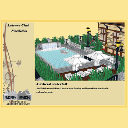 Bausteine für ein architektonisches Stadtbildmodell „Leisure Club“ von Soar Brick