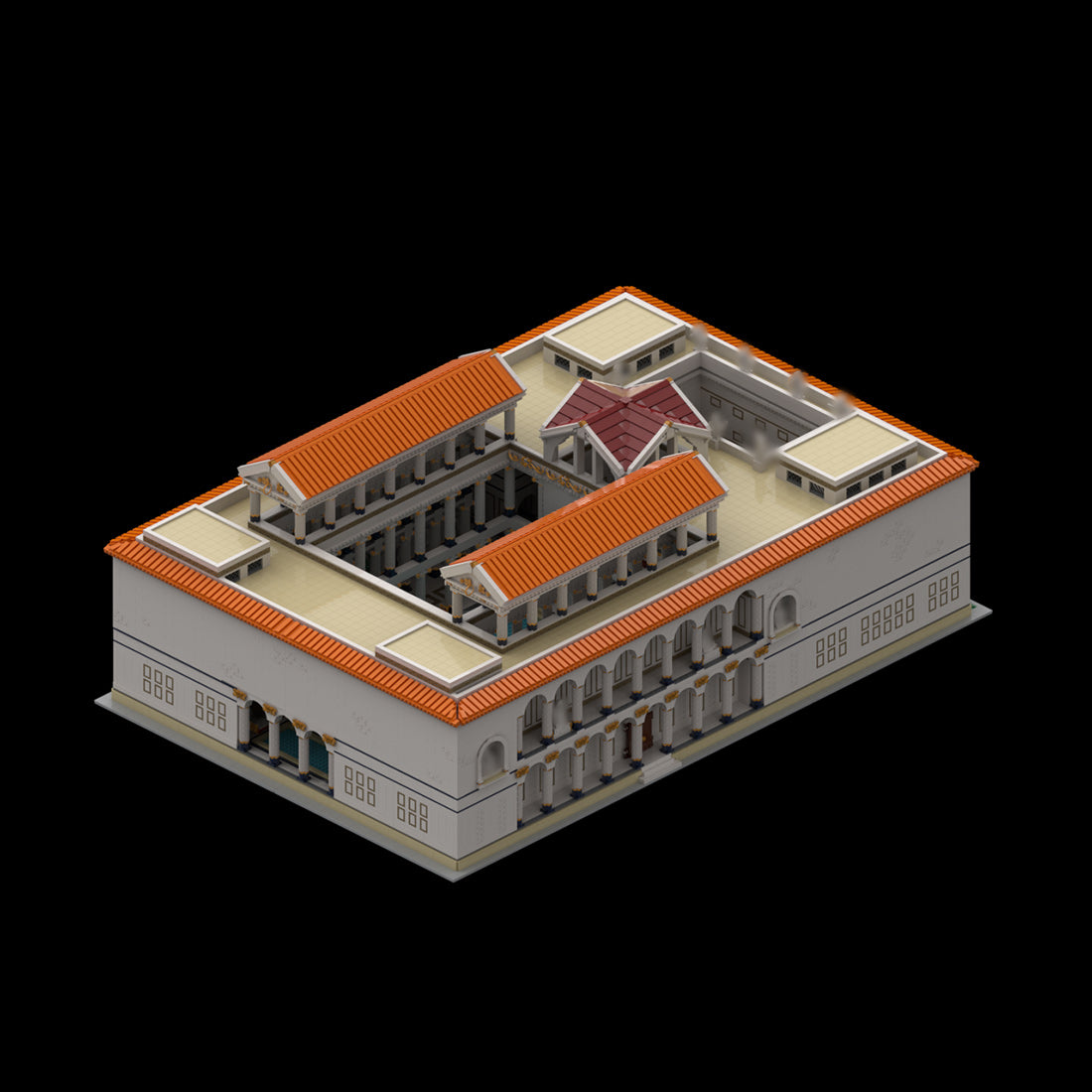 ancient roman bath building block set (30812pcs)