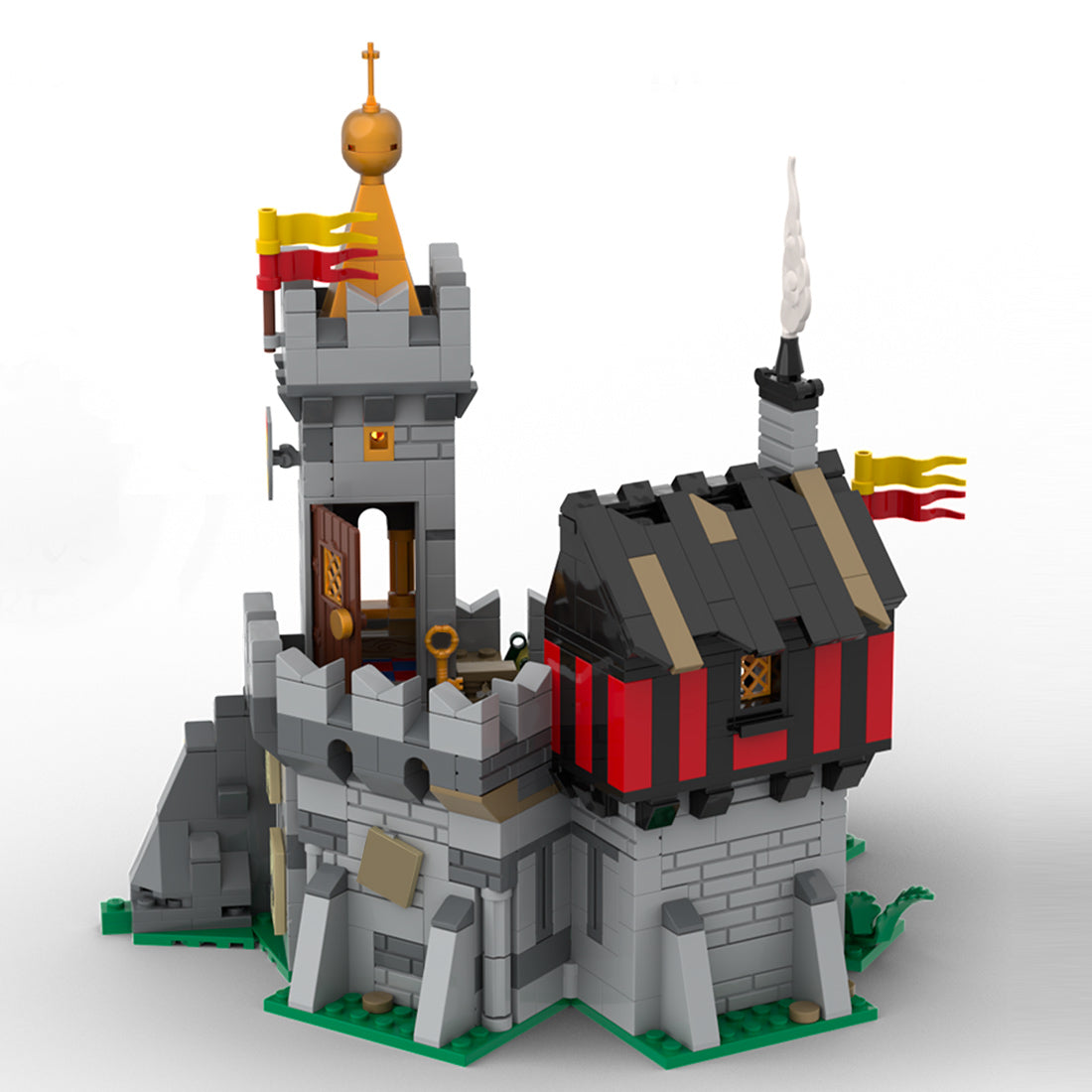 moc-209693 the sovereign’s secret retreat building blocks set (792pcs)