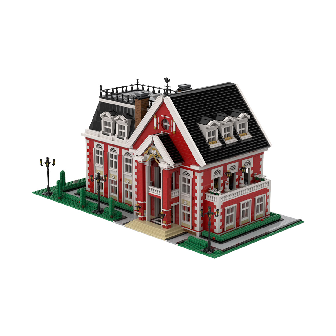 georgian brick palace architectural street scene building blocks