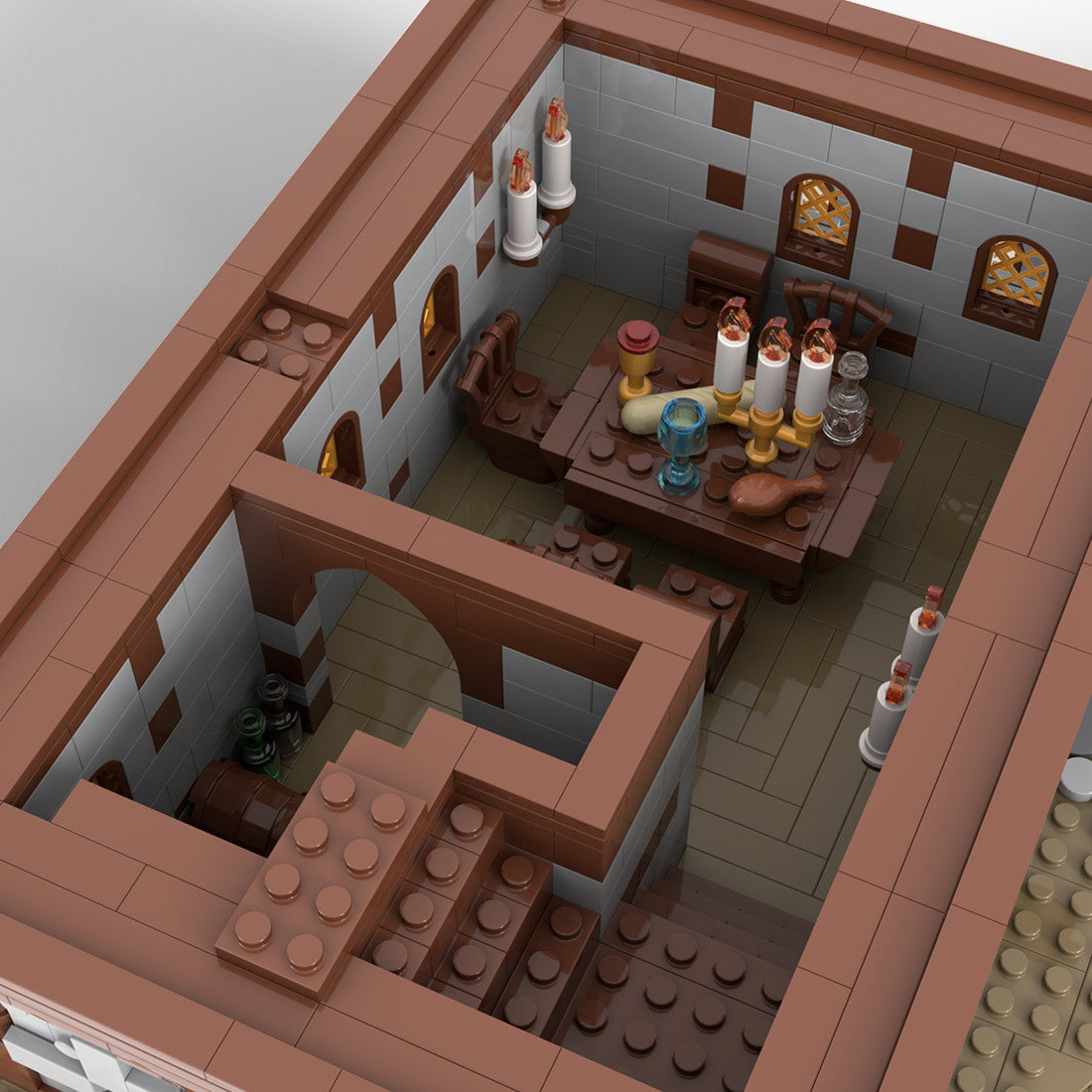 moc-192313 medieval inn building blocks set(3191pcs)