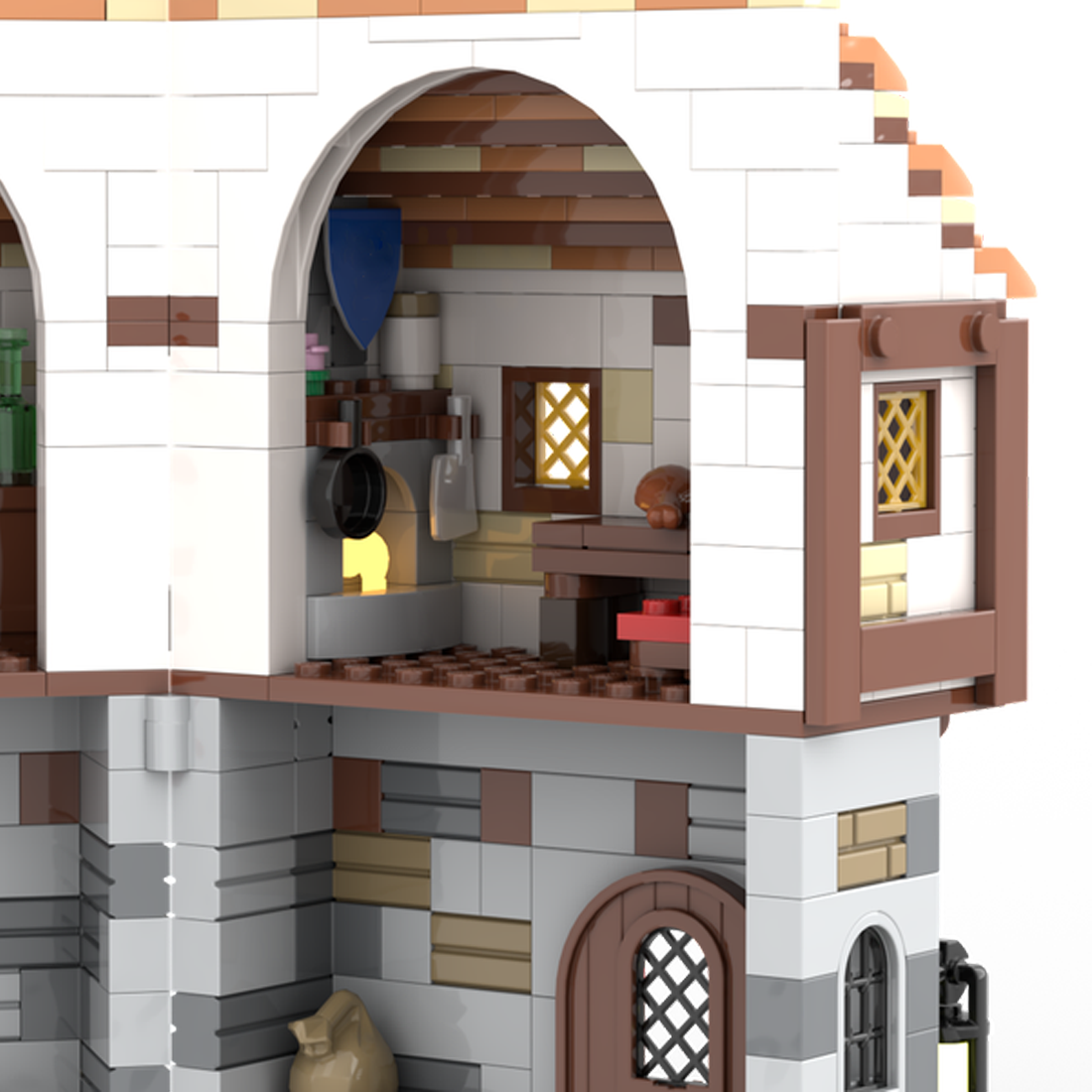 moc-221881 guarded inn building blocks set (867pcs)