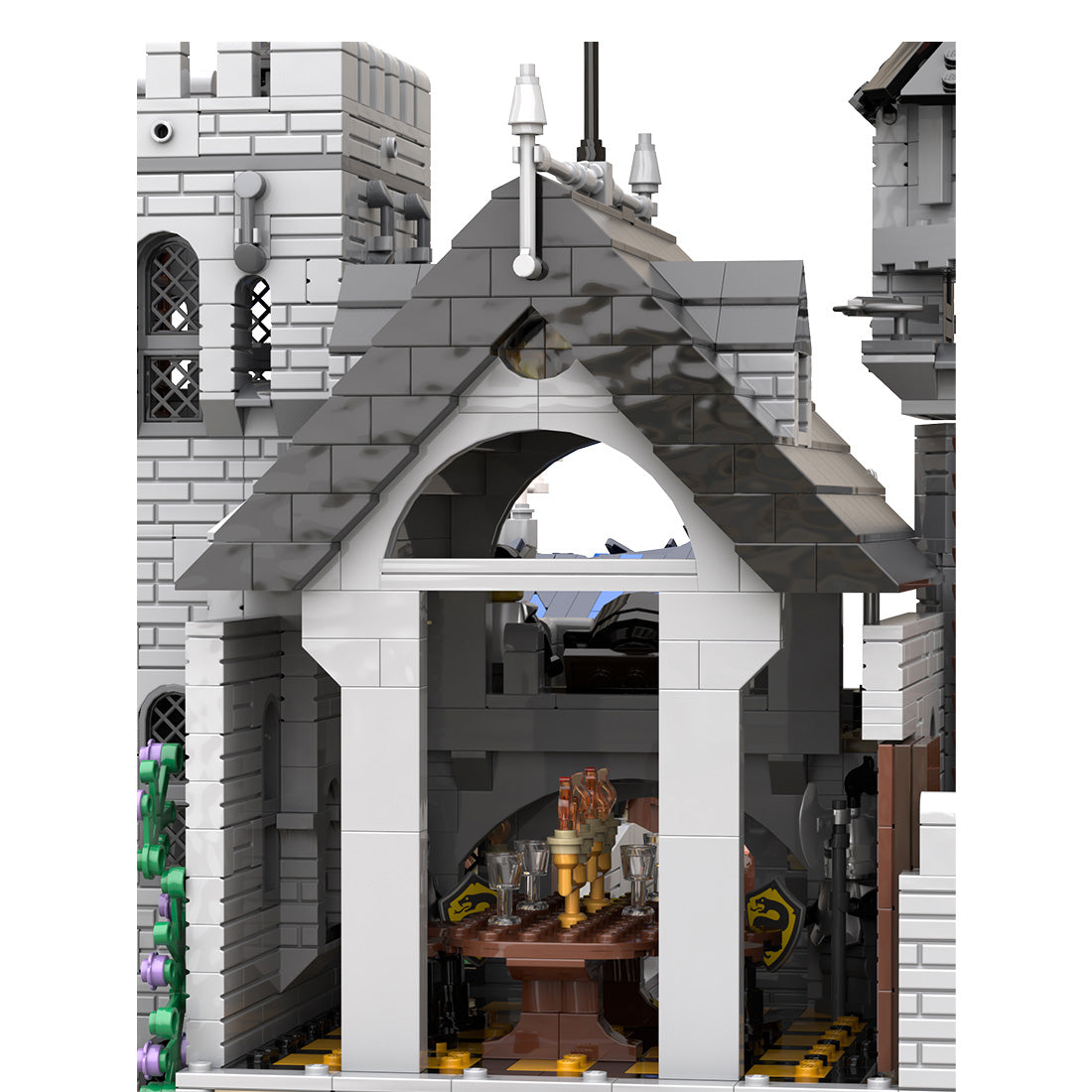 moc-241720 medieval serpent’s citadel building block set (4799pcs)