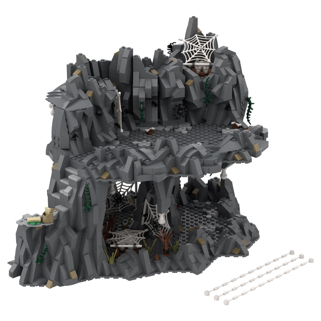 moc-55839 shelob's lair building blocks moc set (2261pcs)