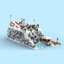 christmas snow mountain bay building blocks set winter holiday architecture moc model