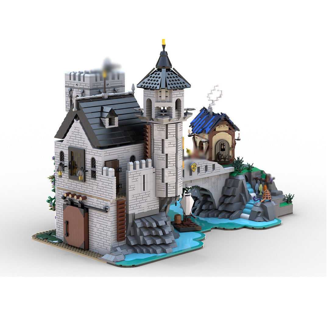 moc-241720 medieval serpent’s citadel building block set (4799pcs)