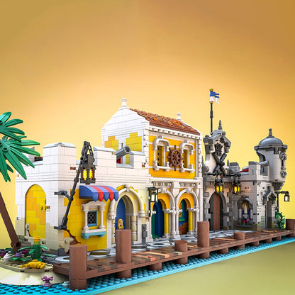 moc-108172 medieval pirate themed town building block sets (3897pcs)