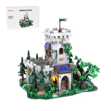 moc-228153 medieval outpost tower building block set(1606pcs)
