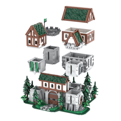 moc-241818 green dragon knights’ castle building blocks set (4862pcs)