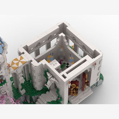medieval ivory fantasy castle building blocks set(8027pcs)