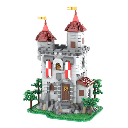 moc-238413 lion knights’ outpost building blocks set (1600pcs)