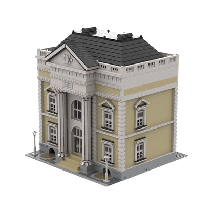 greek revival library model architectural street scene building blocks by soar brick