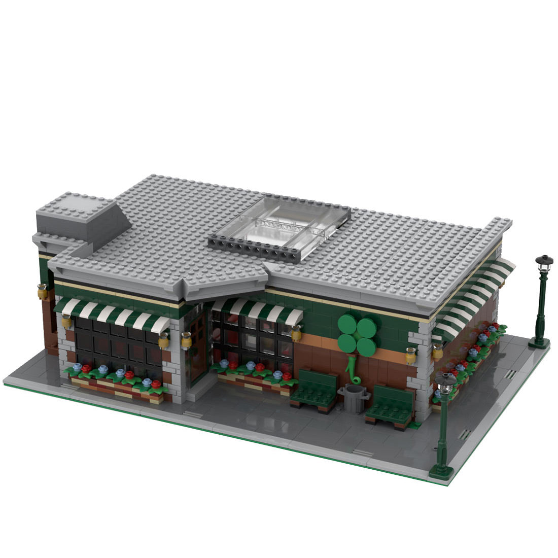 moc-92501 sitcomplex - maclaren's pub building blocks set(1588pcs+)