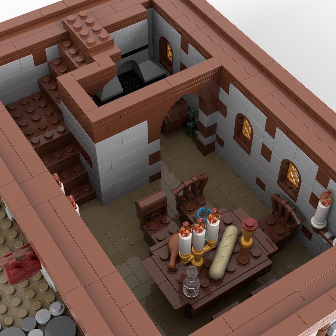 moc-192313 medieval inn building blocks set(3191pcs)