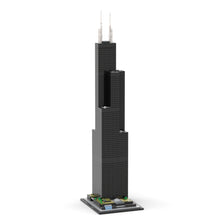 moc-127024 1/800 scale iconic chicago landmark street scene building blocks set (2845pcs)