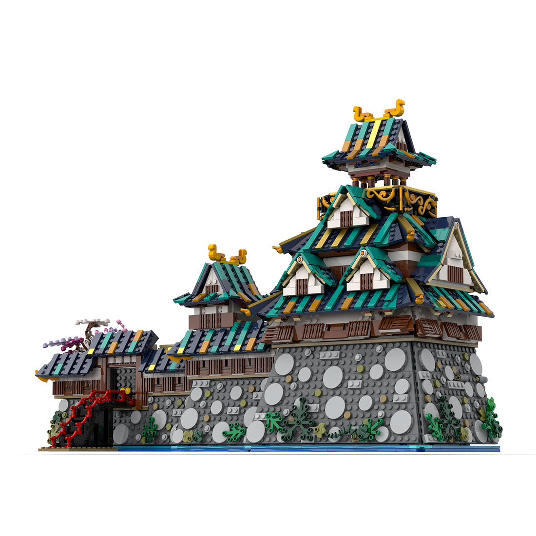 traditional japanese castle building block set (4040pcs)