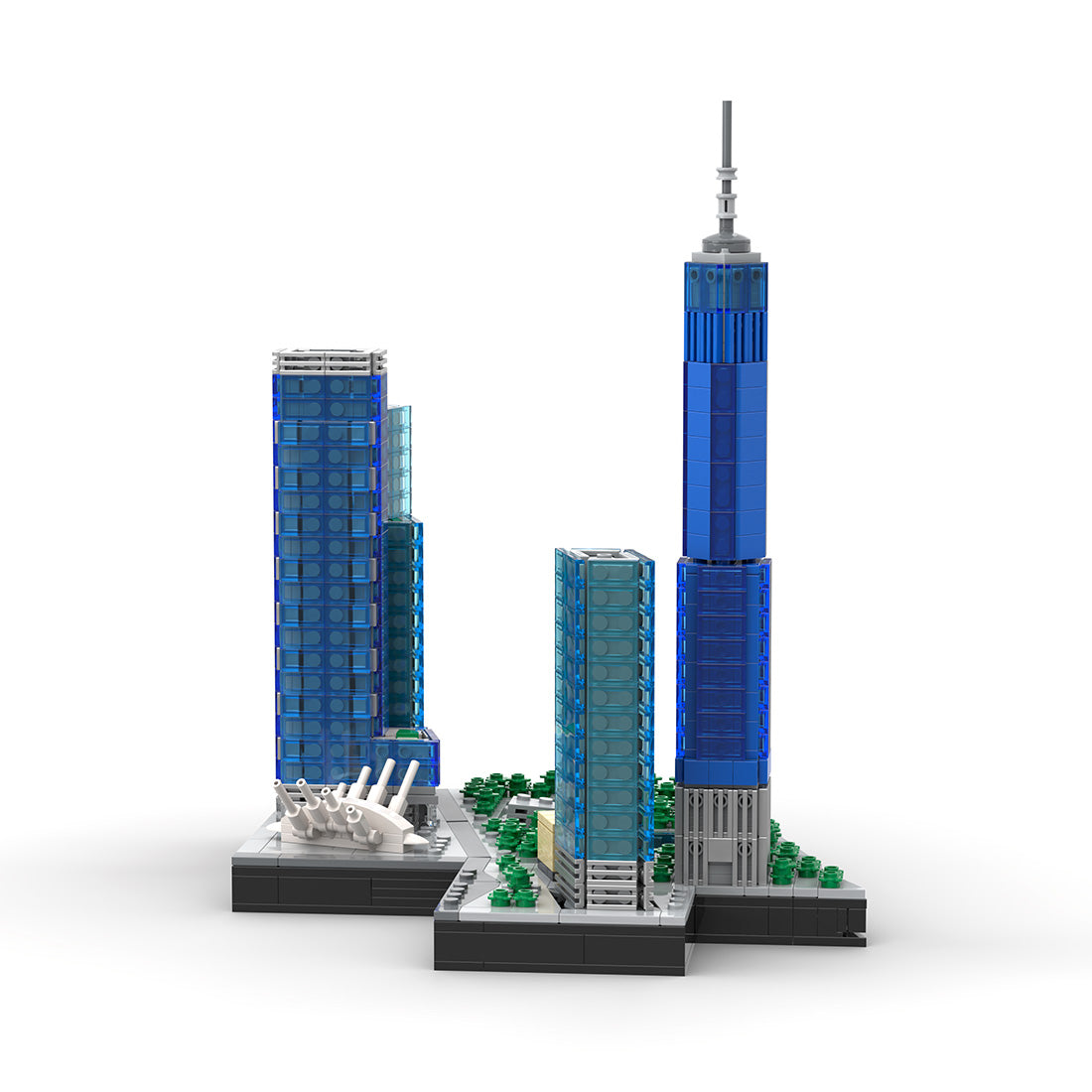 1/2000 scale the new world trade center building blocks set (1593pcs)