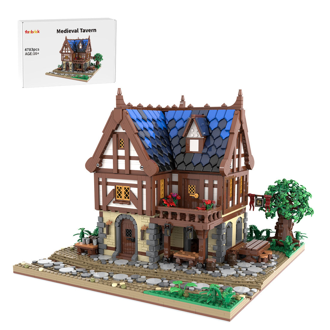 moc-224458 medieval tavern building blocks set(4783pcs)