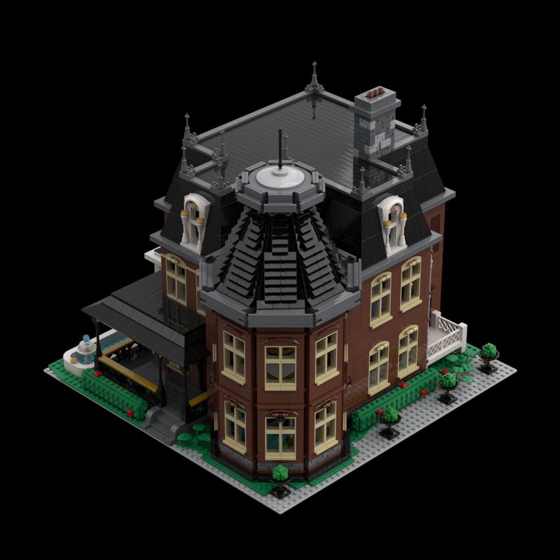 victorian manor house historic european mansion building blocks (4939pcs)