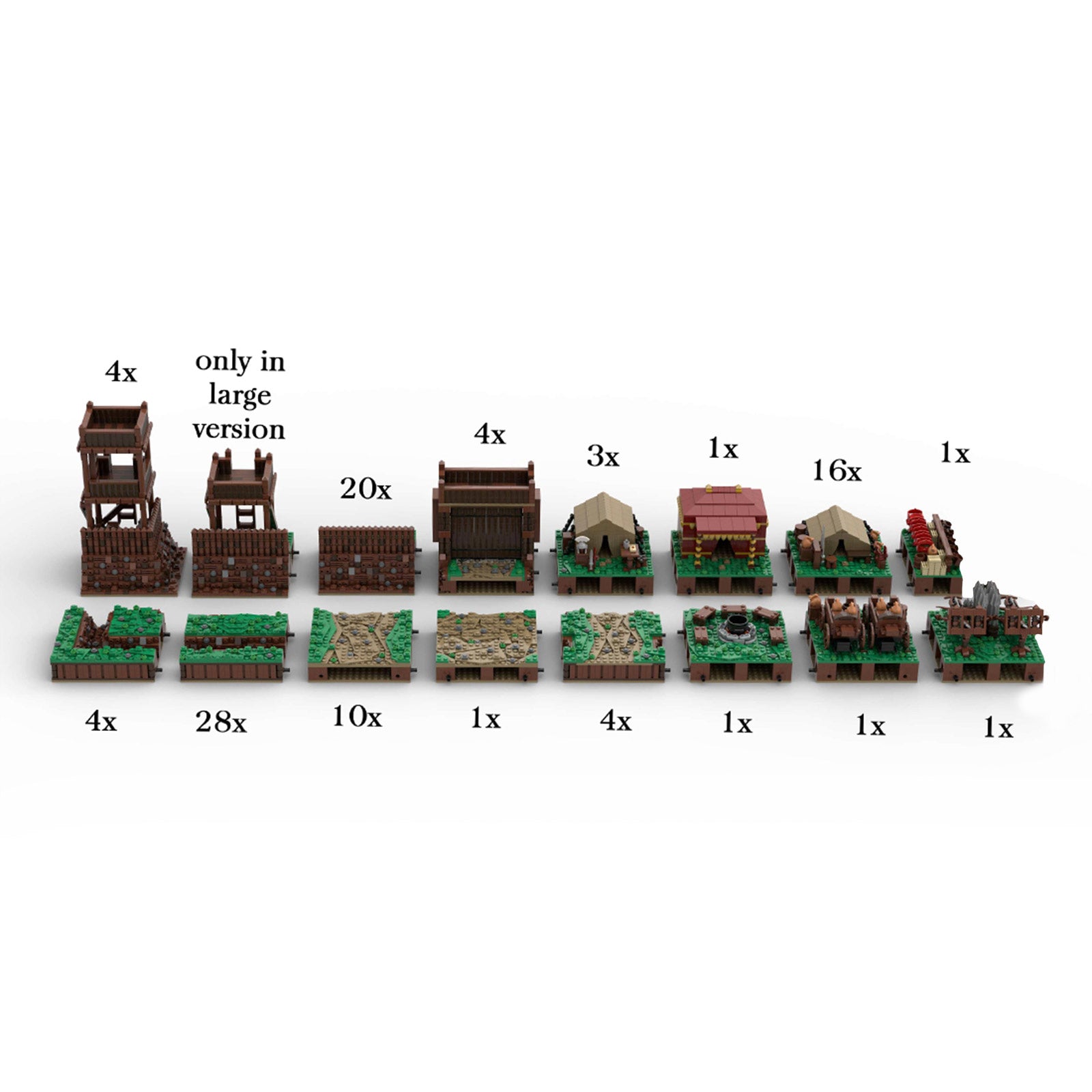 moc-139859 roman field camp (medium) building blocks set (31789pcs)