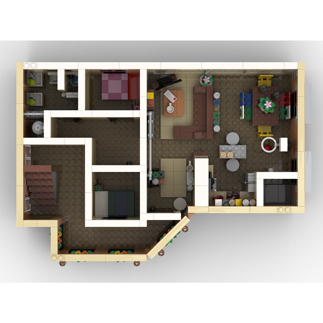 SitComplex 11-Story City Apartment Building Blocks by BrickArtisan