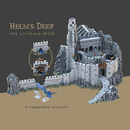 moc-228790 medieval sci-fi film fortress valley scene helms deep building blocks set(12807pcs)