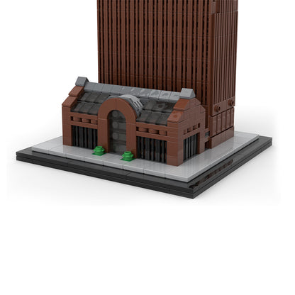 moc-221794 1/800 scale famous houston landmark architecture street scene building blocks set (1295pcs)