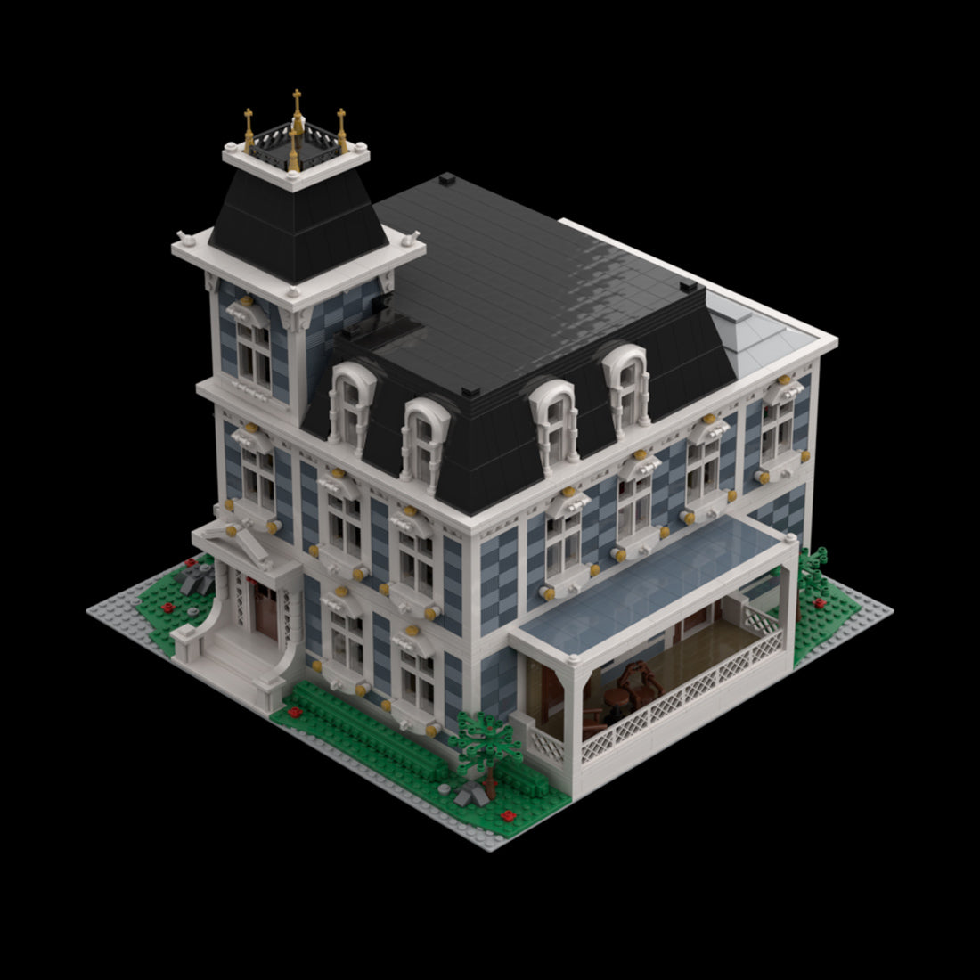 victorian french estate european villa building blocks set (5617pcs)