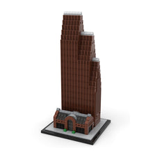 moc-221794 1/800 scale famous houston landmark architecture street scene building blocks set (1295pcs)