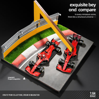 1/64 scale racing corner diorama race track display scene