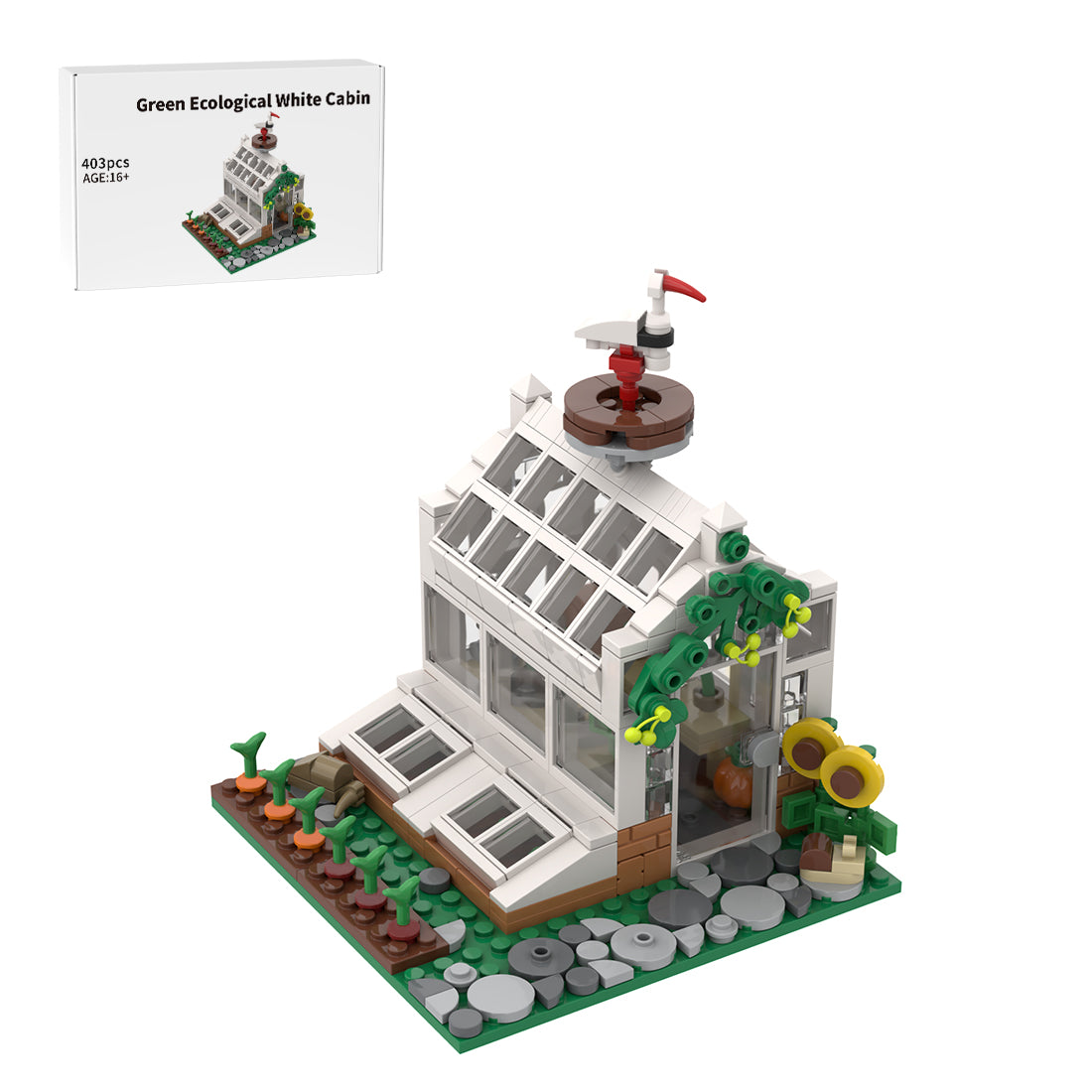 moc-194436 victorian greenhouse building blocks set(403pcs)