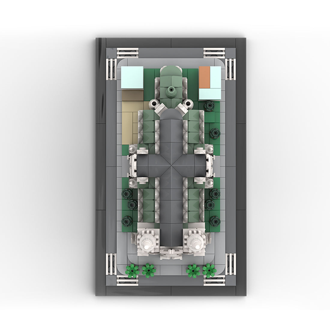 moc-212962 1/800 scale st. patrick’s cathedral building blocks set (580pcs)
