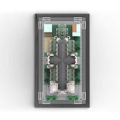 moc-212962 1/800 scale st. patrick’s cathedral building blocks set (580pcs)