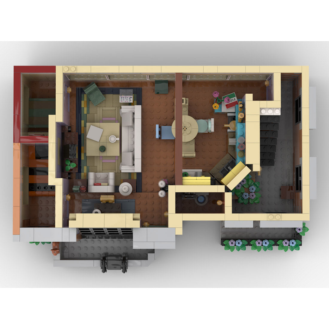 moc-96543 friends apartment & macLarens pub building blocks set(4232pcs)