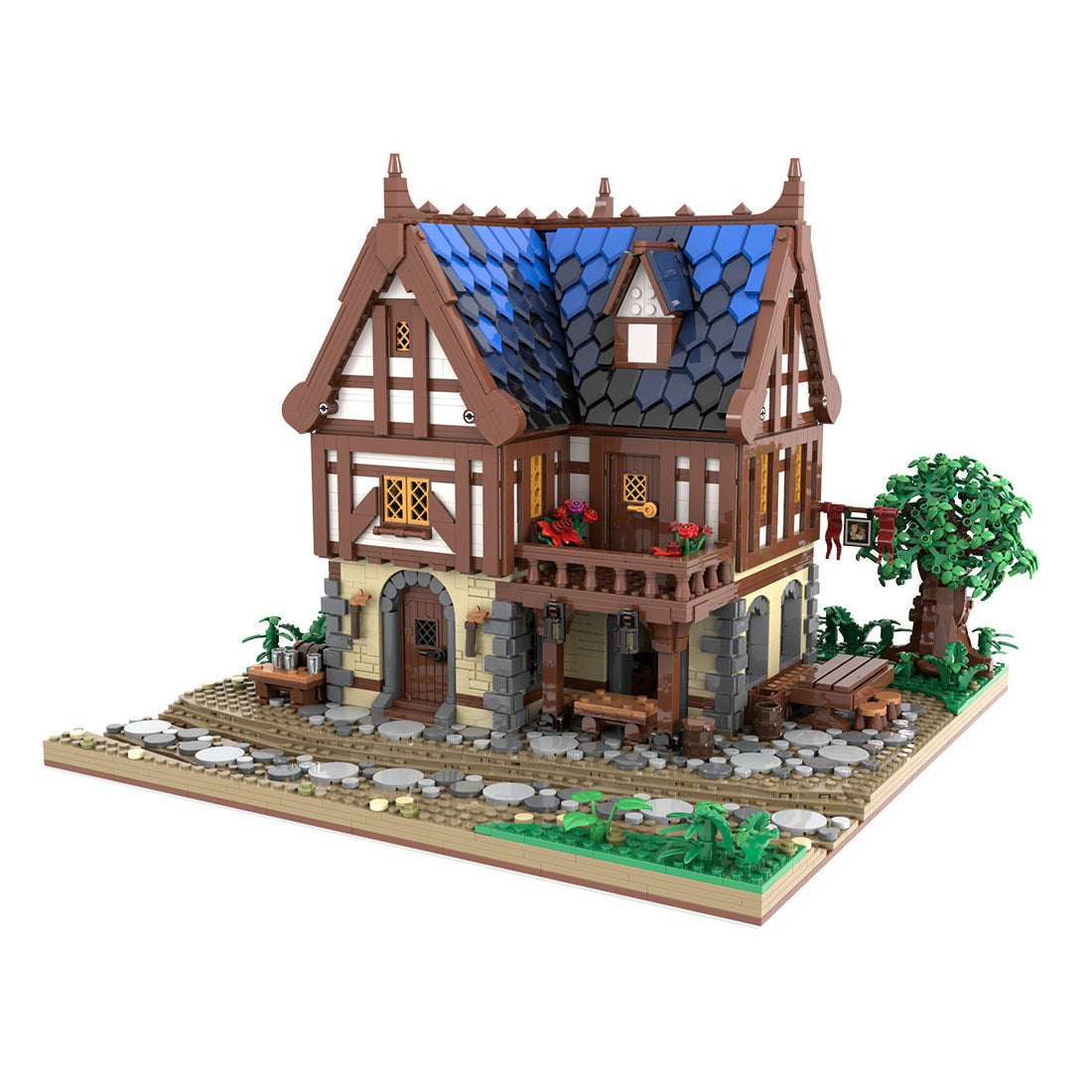 moc-224458 medieval tavern building blocks set(4783pcs)