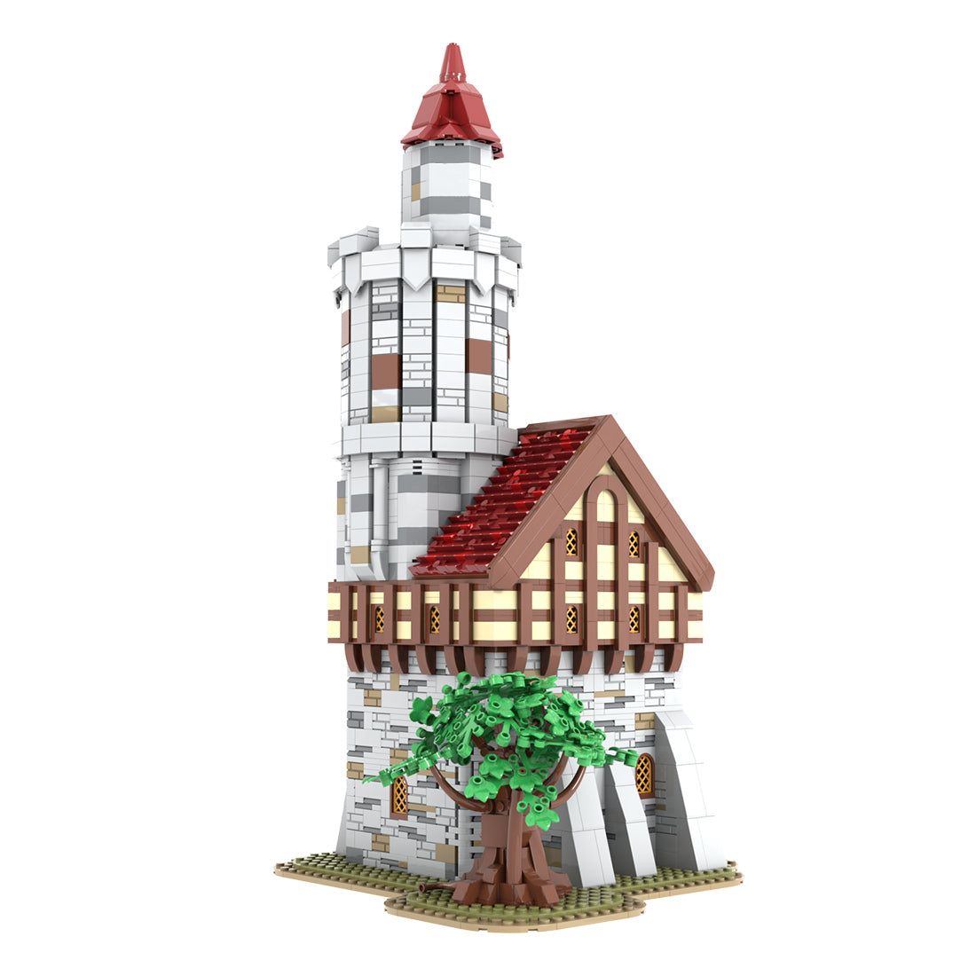 moc-212258 medieval tower building blocks set (2890pcs)