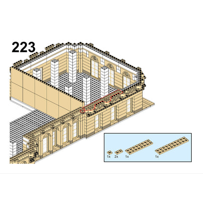 elegant versailles palace modular moc set