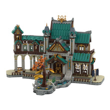 elven fantasy building blocks set, 4444pcs sanctuary architecture model