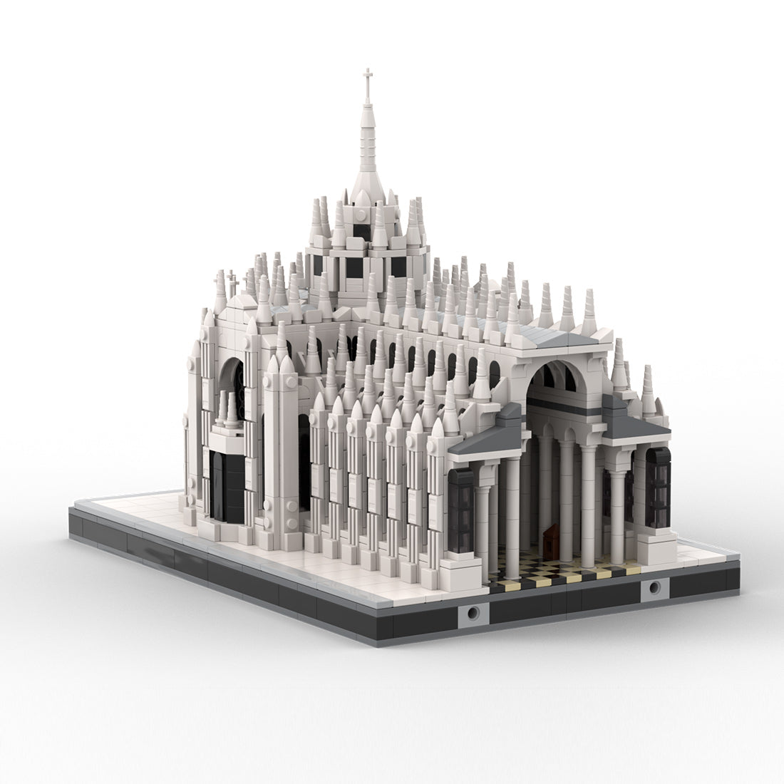 european landmark building blocks set, milan cathedral architectural model