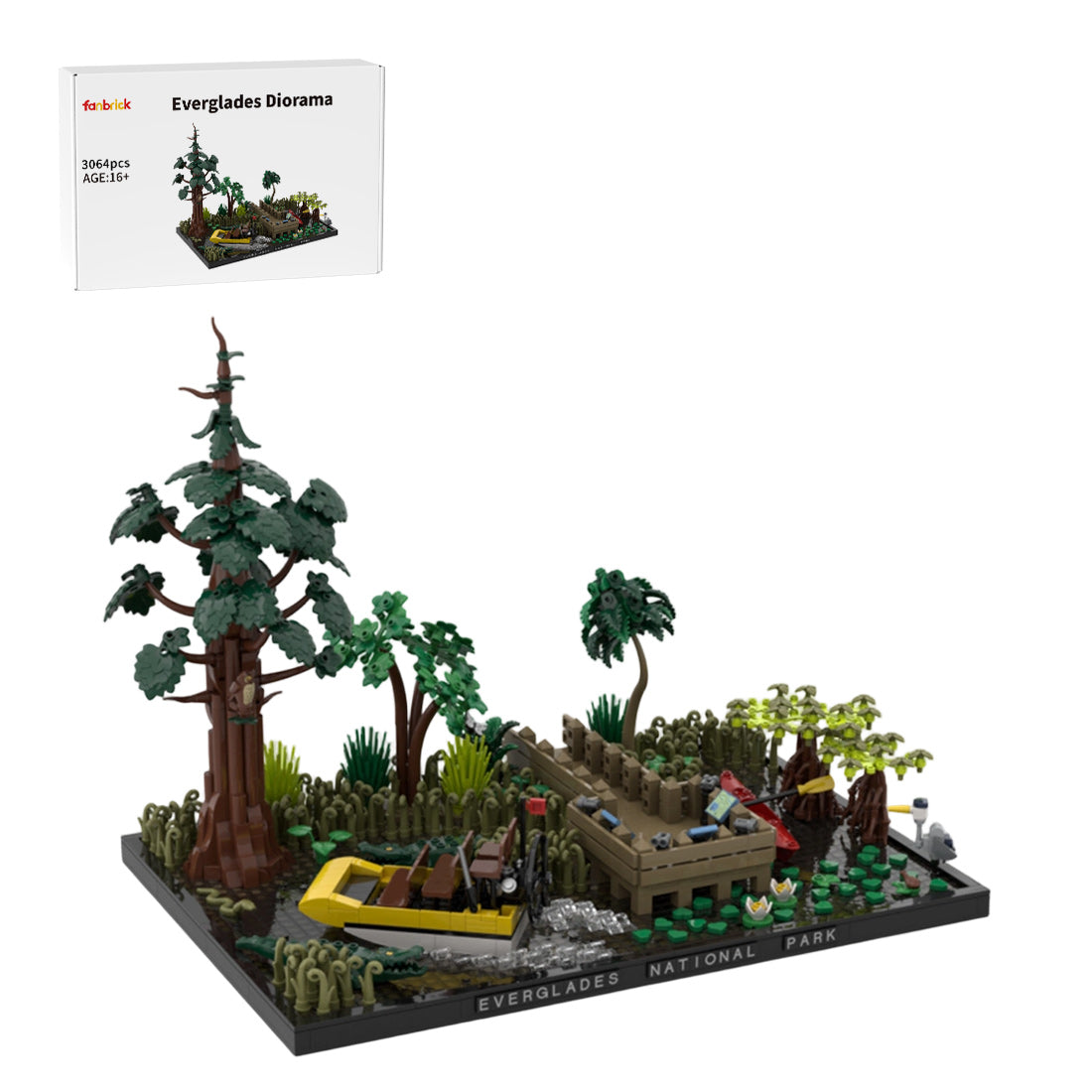 everglades diorama moc building blocks set