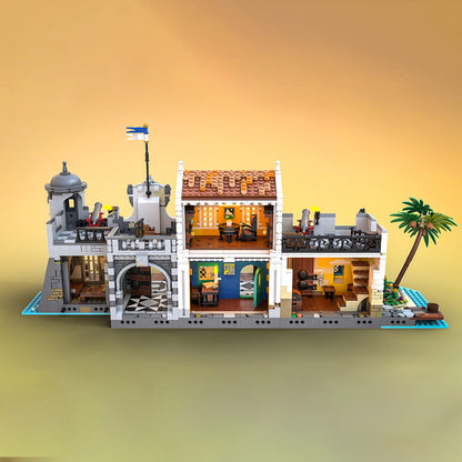 moc-108172 medieval pirate themed town building block sets (3897pcs)